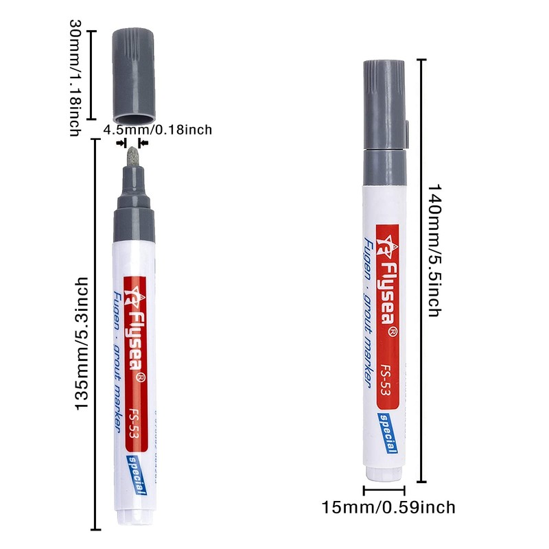 Atuful Pack of 6 Grout Pen, Tile Pen, Grout Repair
