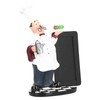 Resin Mustache Chef Figurine Fashion Small Ornaments Message Board Food