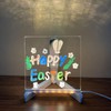 Transparent Acrylic Erasable Luminous Blackboard with 7 Pens and Stand