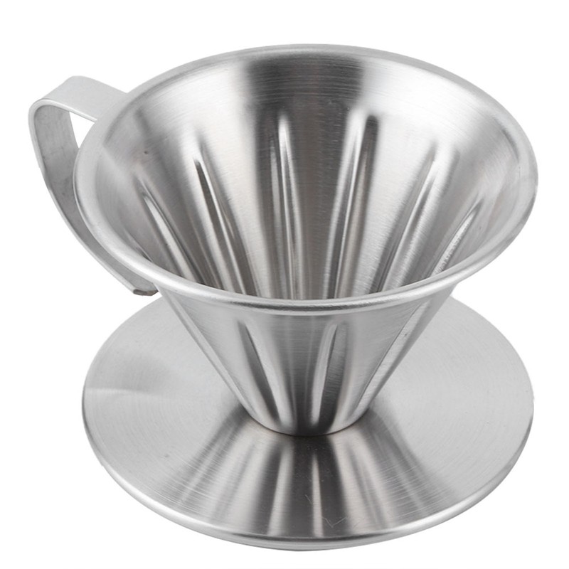 Stainless Steel Pour Over Coffee Dripper Cone Filter Cup Stand