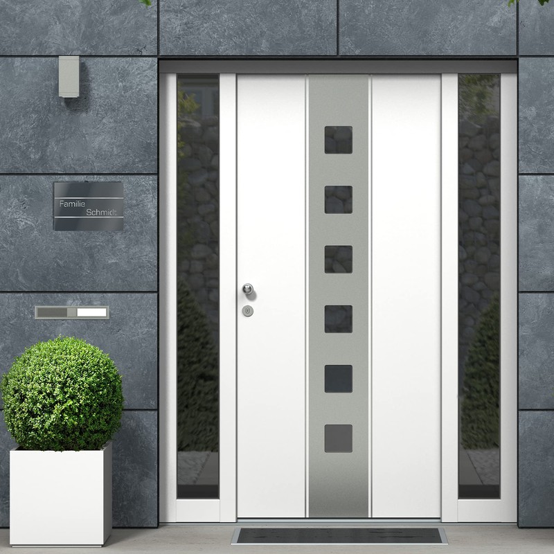 Graviers Design Door Sign Made of V2A Stainless Steel 215