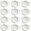Ceramic Tea Bag Saucer Teapot Shape Teabag Coaster Tea Bag Storage Rack Tray Bracket Tea Bag Set (12)