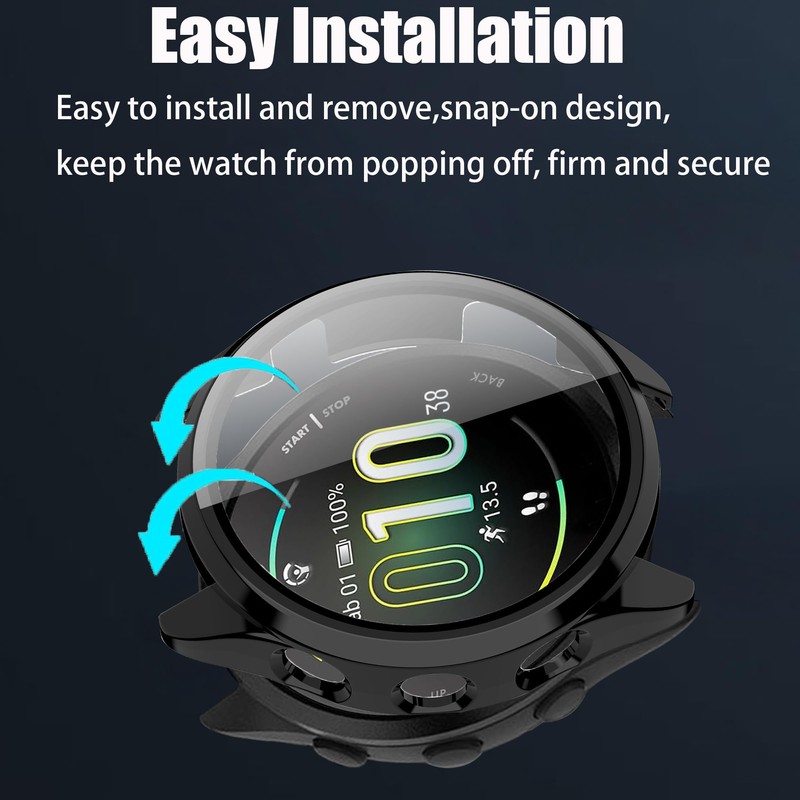 Compatible for Garmin Forerunner 165 Case, Lamshaw Hard PC Case