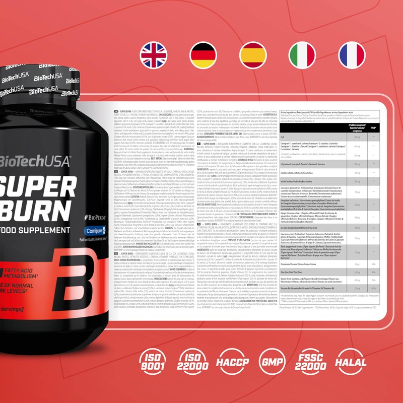 BioTechUSA Super Burn | con L-carnitina Carnipure® e BioPerine®