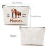 CREATCABIN Horses Makeup Bags for Women Travel Cosmetic Bag Zipper