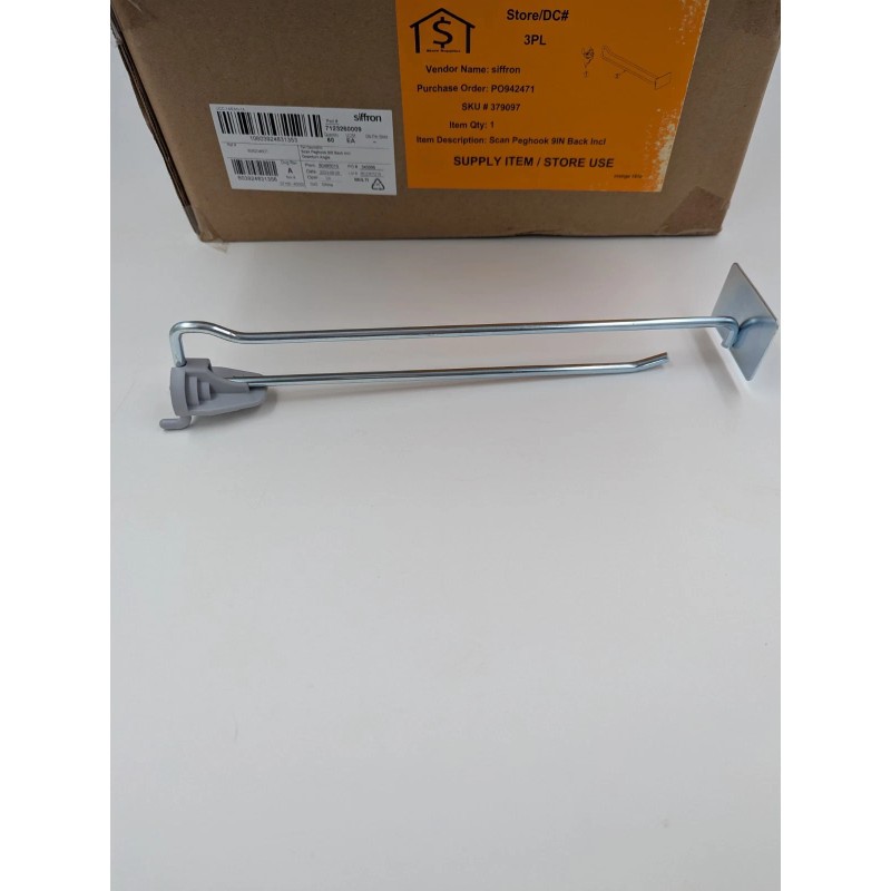 Siffron Case of 50 Siffron Scan Peg Hooks Commercial Retail