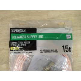 Everbilt S8-Everbilt 1/4" Copper Coil 15' Ice Maker Supply Line DIY Installation Kit 320