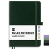 PYNEX Notebook A5 Lined, Hardcover, Notebook, Leather Notepad with 192