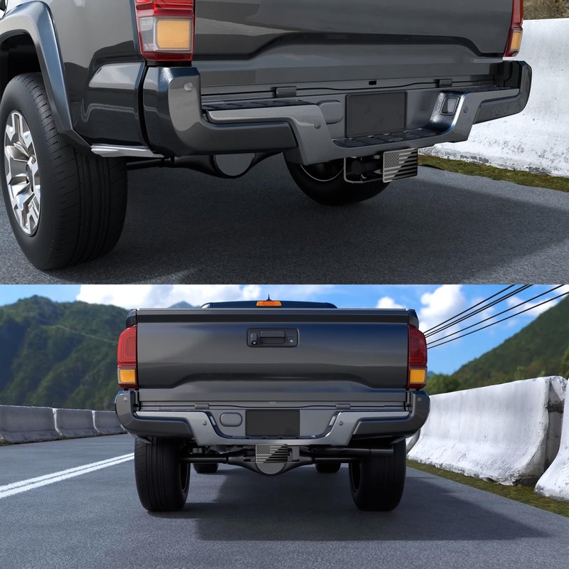 TOEASYTY Trailer Hitch Cover for 2 Inch Receivers, Heavy Metal