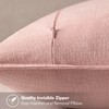 MIULEE Decorative Linen Pillow Covers 18x18 Inch Pink ​Boho Farmhouse​