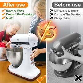 Wooden Mixer Slider for KitchenAid 4.5-5 Qt Tilt-Head Stand Mixer, Appliance Sliding Mat Pad, Kitchen Countertop Storage Accessories Mixer Moving Tray Board Attachments, Kitchen Aid Mixers Accessories