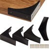 Foxwake Black Metal Corner Guards Decorative Wood Funiture, 2.56'' Box