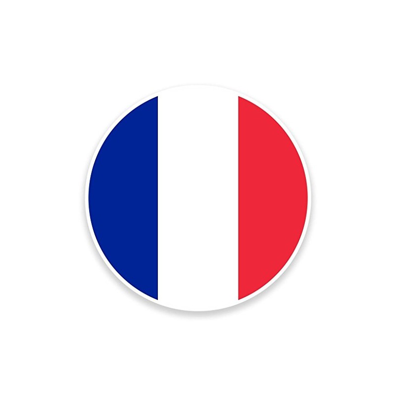 2 x 10cm/100mm France Flag Map Window Cling Sticker Car