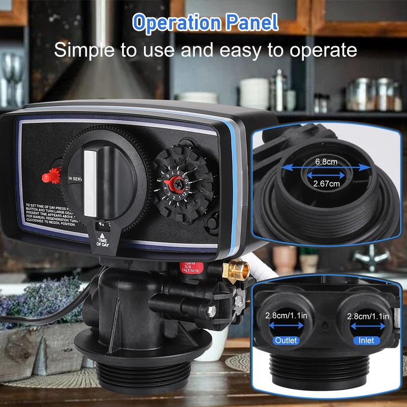 CHENNTAI 5600 Water Filter Control Valve,12 Day Cycle Timer,3W Backwash