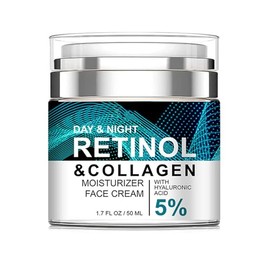 Grospe- Crema avanzada de colágeno y retinol para el rostro con ácido hialurónico al 5 Crema antienvejecimiento Reductora antiarrugas                 