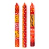 Set of Three Boxed Tall Hand-Painted Candles - Zahabu Design