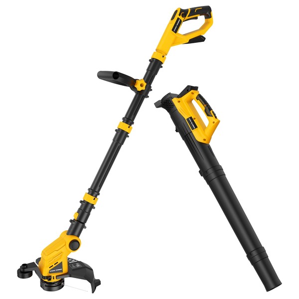 Cordless Weed Trimmer and Leaf Blower Combo Compatible with Dewalt