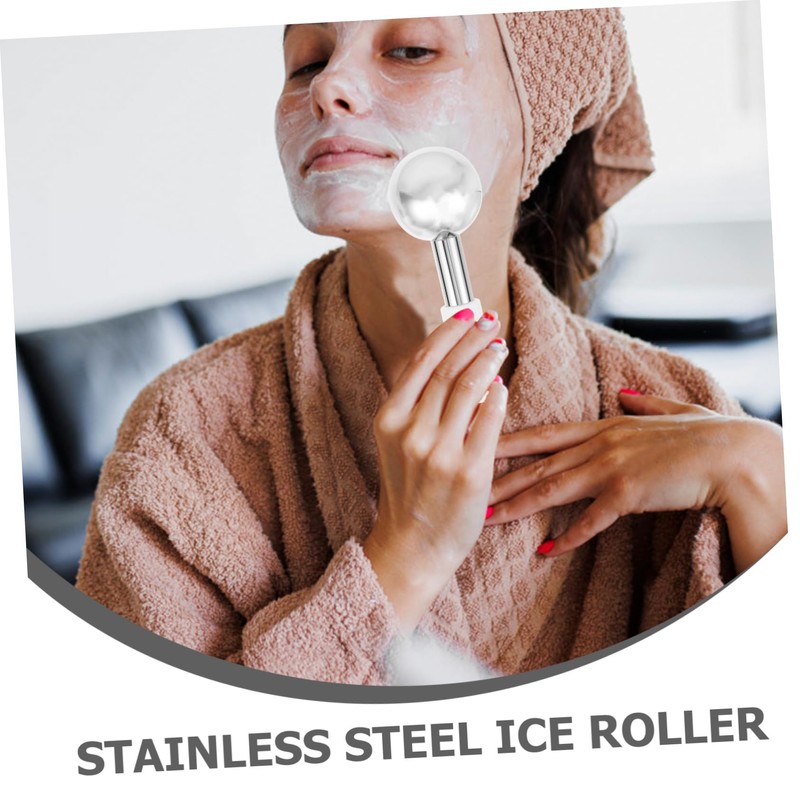 Healeved 2pcs Stainless Steel Ice Globes for Face Massage Handheld