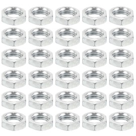 PATIKIL M10x1.25 Steel Hex Nuts, 60 Pack Metric Thread Zinc Plated Finished Hardware Nuts Screw Bolt Fasteners for Lamps Machinery Repair 5mm Height
