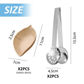 2 Tea Bag Clips, 2 Tea Saucers, Tea Press, Tea Bag Squeezing Pliers, Tea Bag Squeezing Tool, Tea Bag Squeezer, Tea Bag Clip