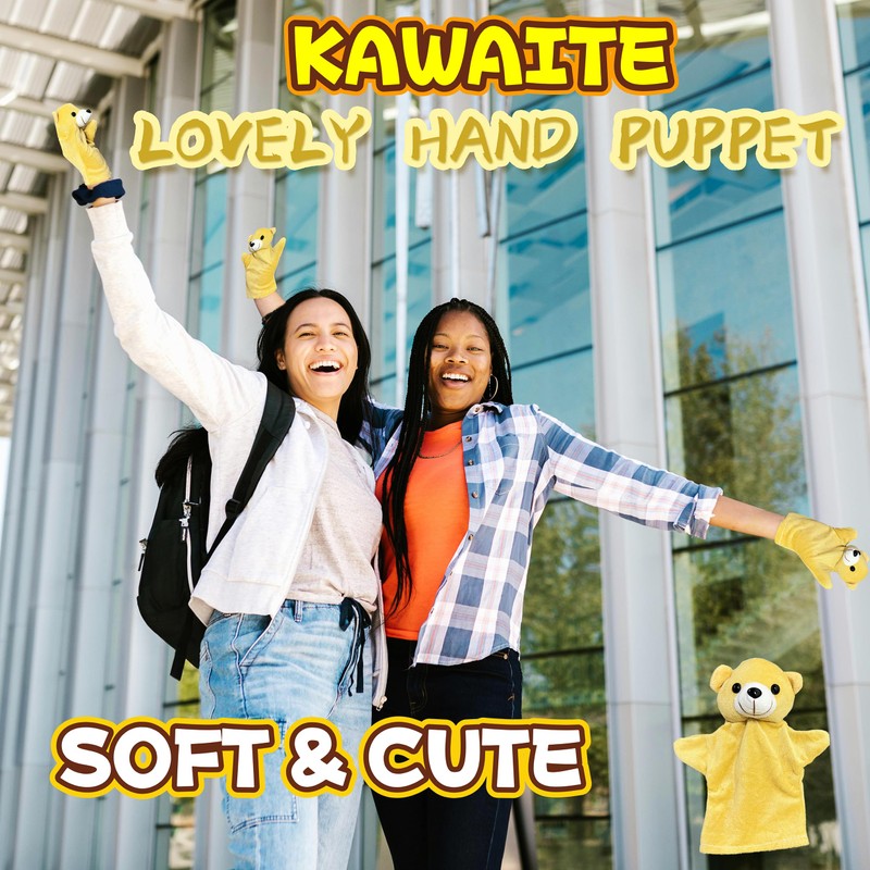 Brown Bear Hand Puppet Plush Toys (1 Pack) for Imaginative