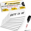 Dry Erase Magnetic Labels - Reusable Sticky Notes - Magnetic