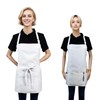 Waterproof Aprons for Women with 3 Large Pockets, Short Kitchen