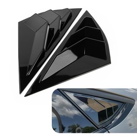 PSLER Side Scoop Louvers Cover for Mach E 2021 2022 2023 2024 2025 Window Visor Cover (Glossy Black)