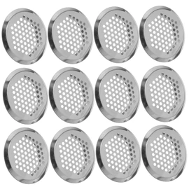 COHEALI 20Pcs Stainless Steel Round Air Vents Circular Soffit Vent Covers for Cabinets and Wardrobes for Kitchen and Bathroom Prevent Humidity and Odors Elegant Design