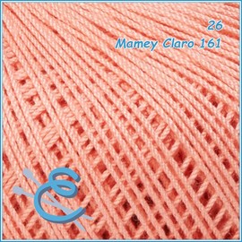 Crochet OMEGA NO.10 [30grs] - 100% Mercerized Cotton Yarn for Fine Crochet - Color 26-Coral 161