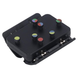 Ukulele Chord Trainer, Portable Non Damage Ukulele Practice Assistant with 7 Colors Round Button, Eliminates Finger Pain for 23in to 26in Ukuleles