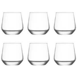 LAV Plain Water Glass Set of 6 | Juice Glasses | Premium Quality, Durable, Dishwasher Safe | Ideal for Everyday Use, Parties, Entertaining, and Gifting | 95cc | 3.2 oz