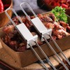 CMYK Barbecue Skewers, 6-Pack 13" Stainless Steel Grilling Skewers with