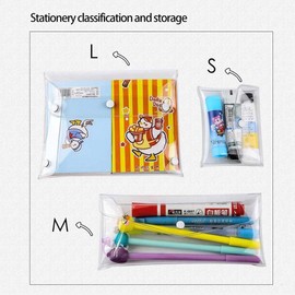 Transparent Mini PVC Makeup Bag Small Clear Plastic Cosmetic Organizer Bag Pouch with Snap Closure Cosmetic Bags for Vacation Travel, Bathroom Organizing
