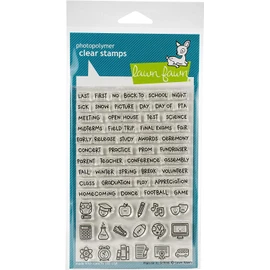 Lawn Fawn Clear Stamps 4'X6'-Plan On It: School