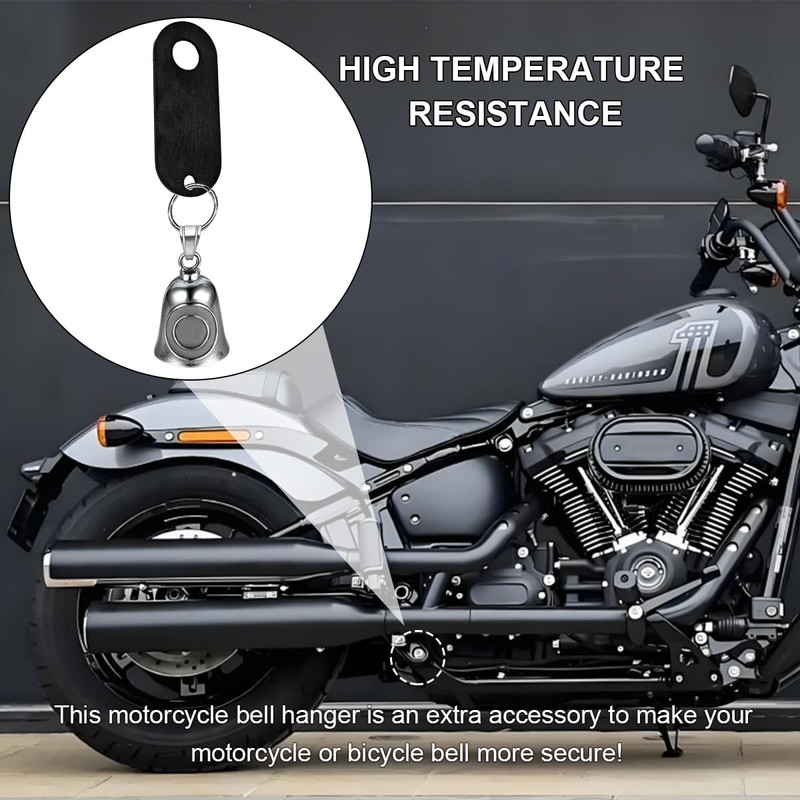 KVAEY Motorcycle Bell Hanger, Good Luck Riding Motor Hanger with