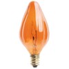 Satco S3374 120V Candelabra Base 25-Watt F10 Light Bulb, Amber