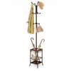 Hoctieon Coat Rack Freestanding, Coat Tree with Umbrella Holder, Metal