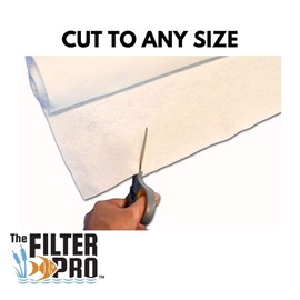 The Filter Pro Felt Filter Media, 100 Micron, 33" x 240" Roll, Perfect for Aquariums, Ponds or Water Gardens, Made in USA