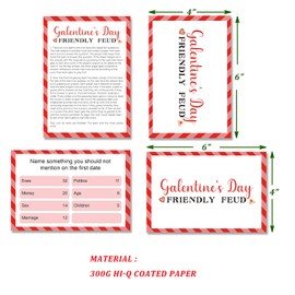 Galentine's Day Friendly Feud Game Set, Galentine's Day Game Supplies, Galentine's Day Games for Adults and Teens, Feud Quiz, Galentine's Day Group Game, Fun game party, Fun Holiday Game - SC002