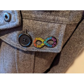 Autistic and Proud Autism Pride Rainbow Infinity Symbol Enamel Pin | Celebrate Neurodiversity Autism Acceptance Neurodivergent Pride Pin, Small, enamel