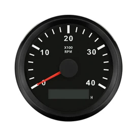ELING Waterproof Tachometer REV Counter RPM Gauge with Hour Meter 0-4000RPM 85mm 9-32V with Backlight
