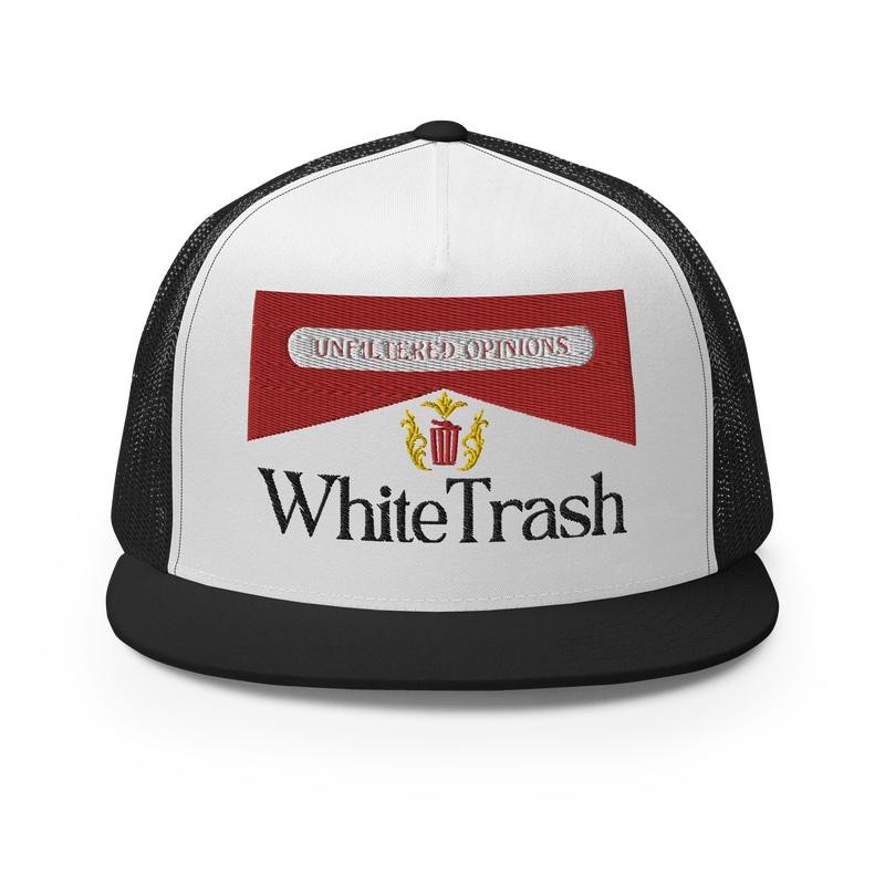 White Trash Trucker Cap - Color: White