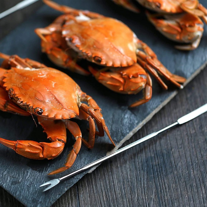 6 Pcs Seafood Forks Picks, Stainless Steel Lobster Fork Multitool