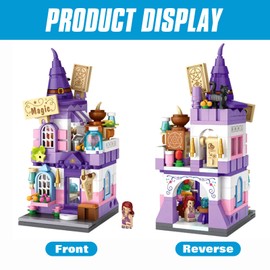 LOTOLO Mini City shop Street View Building Blocks Model Set,Simulation Collection Particle Architecture Construction Building Bricks Toy,Home Decor (Magic house)