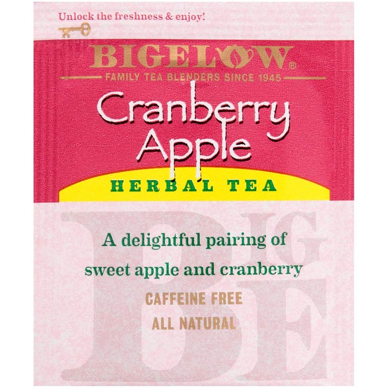 Bigelow Cranberry Apple Herbal Tea Bags 28-Count Box (Pack of