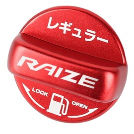 XIKER Fuel Cap Cover for Toyota Raize A200A and A210A, Stylish Aluminum Fuel Cap, Accessory for Replacing Gas Tank Cap, Suitable for Regular Models, Red