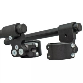 WOODCRAFT RACING 41mm 3 PIECE CLIPON HANDLEBAR KIT WITH 2" INCH RISE - BLACK