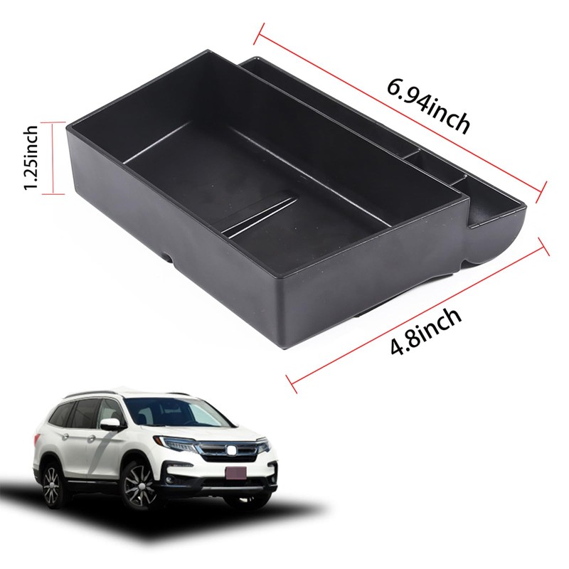 Honda Console Organizer - Center Console Tray with Phone Storage,