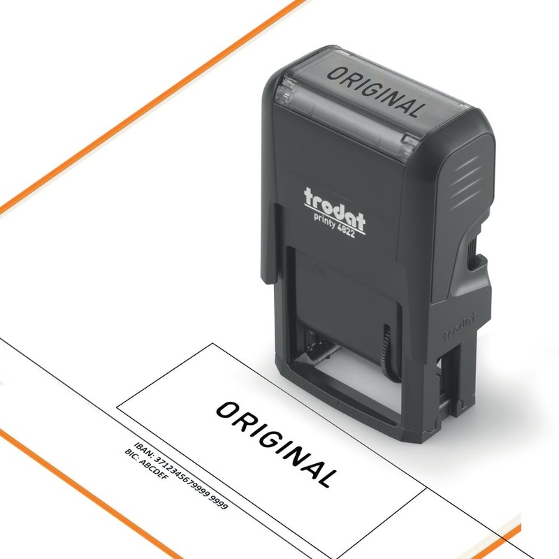Trodat Printy 4822 - Multi Word Stamp - 12 Different
